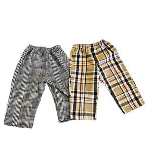 Lot of 2 toddler boy plaid pants